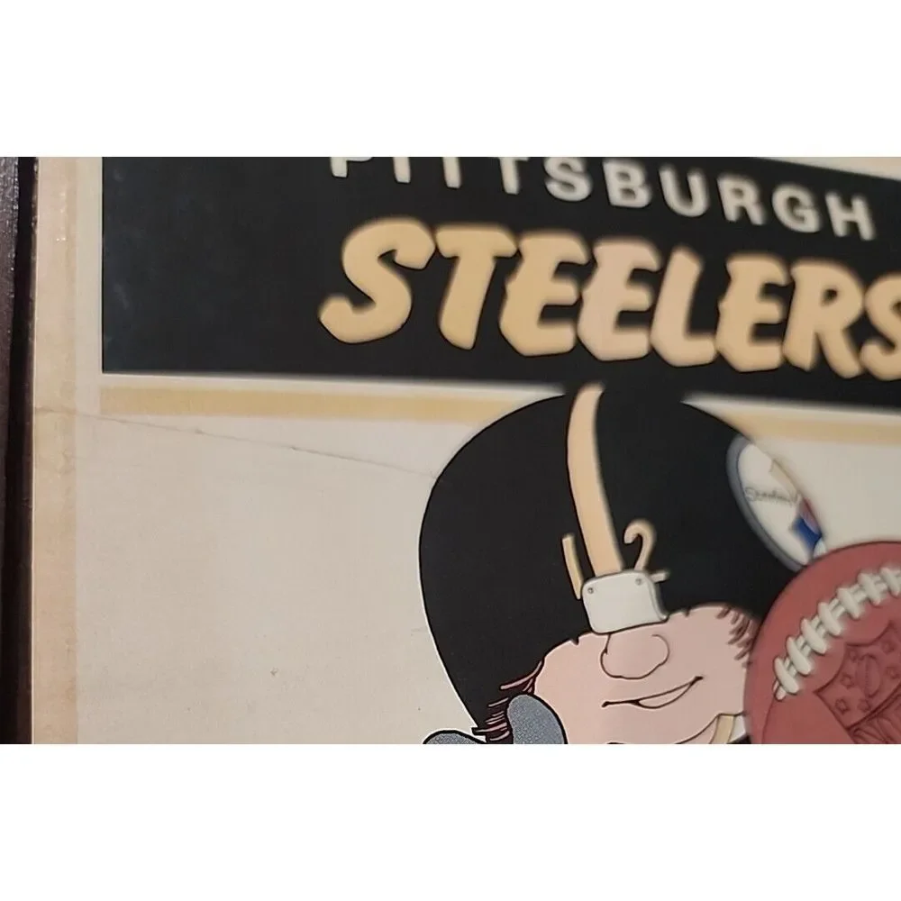 Vintage PITTSBURGH STEELERS‎ Wood NFL Plaque NFL team fan memorabilia display